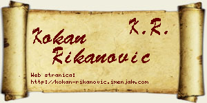 Kokan Rikanović vizit kartica
